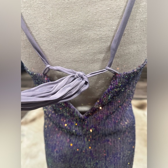 Intimately Free People Gold Rush Mini Dress Sequin Lilac Marina NWT - Medium - Picture 9 of 11